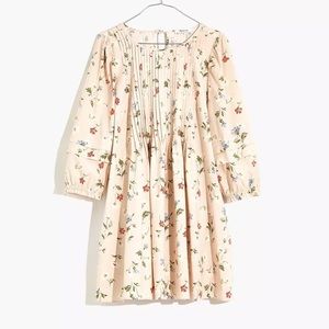 Madewell Pintuck Puff Sleeve Mini Dress in Seaside Floral